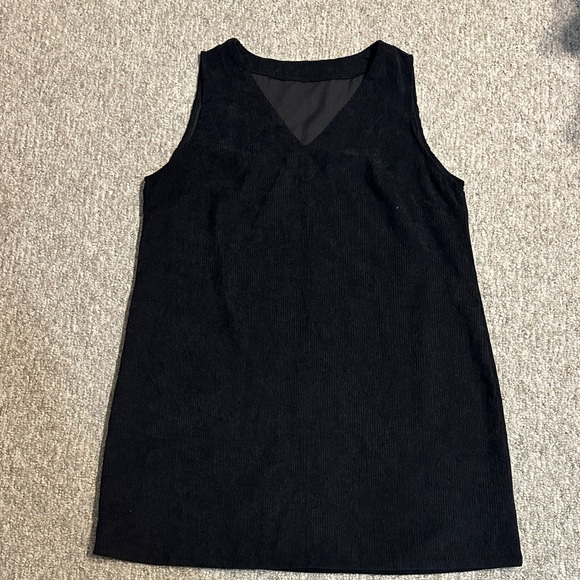 Dresses & Skirts - Cute Black Corduroy Sleeveless Dress